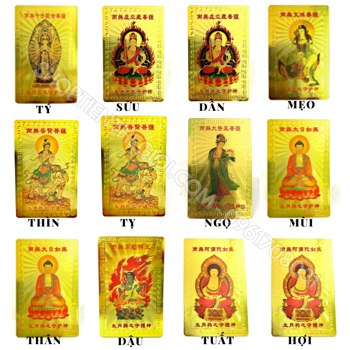 Thẻ Kim Bài Phật Bản Mệnh Tuổi Dậu – Phật Bất Động Minh Vương